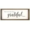 Grateful Wooden Wall Sign, 20x8 -Luxeframe Shop grateful wooden wall sign 20x8 1