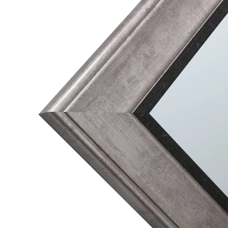 Grey & Black Framed Wall Mirror, 24x36 3 Grey & Black Framed Wall Mirror, 24x36 - Image 3