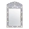 Grey Bone Inlay Arch Wall Mirror, 18x30 -Luxeframe Shop grey bone inlay arch wall mirror 18x30 1