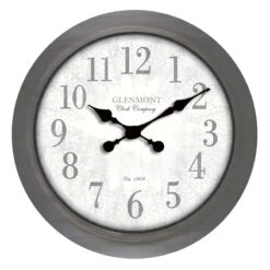 Grey Framed Wall Clock, 30"