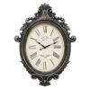 Grey Ornate Wall Clock, 22x30 -Luxeframe Shop grey ornate wall clock 22x30 1