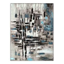 Grey Squares Enhanced Canvas Wall Art, 30x40