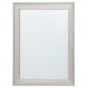 Grey Striped Trim Framed Wall Mirror, 22x28 -Luxeframe Shop grey striped trim framed wall mirror 22x28 1