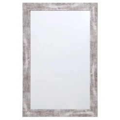 Hammered Silver Framed Wall Mirror, 24x36
