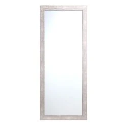 Hammered Silver Framed Wall Mirror, 24x58