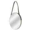 Hanging Round Wall Mirror With Leather Strap, 20" -Luxeframe Shop hanging round wall mirror with leather strap 20