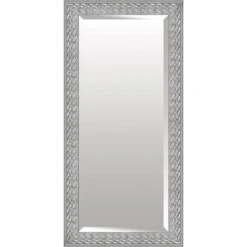 High & Low Silver Solid Wood Floor Mirror, 32x68