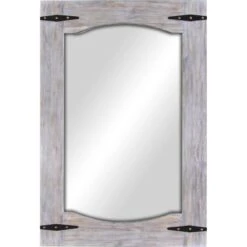 Hinged Detail Framed Wall Mirror, 24x36
