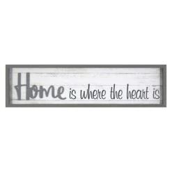 Home Is Where The Heart Is Lifted Word Wall Sign, 8x30