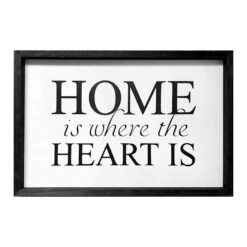 Home Is Where The Heart Is Wall Sign, 24x16