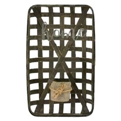 Home Metal & Wood Basket Wall Decor