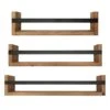 Honeybloom 3-Piece Wood & Metal Shelves Set 4 Honeybloom 3-Piece Wood & Metal Shelves Set -Luxeframe Shop honeybloom 3 piece wood metal shelves set