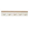 Honeybloom 5-Hook White Wooden Wall Hook, 24" -Luxeframe Shop honeybloom 5 hook white wooden wall hook 24