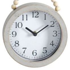 Honeybloom Beaded Grey Wall Clock, 7x11 -Luxeframe Shop honeybloom beaded grey wall clock 7x11 2