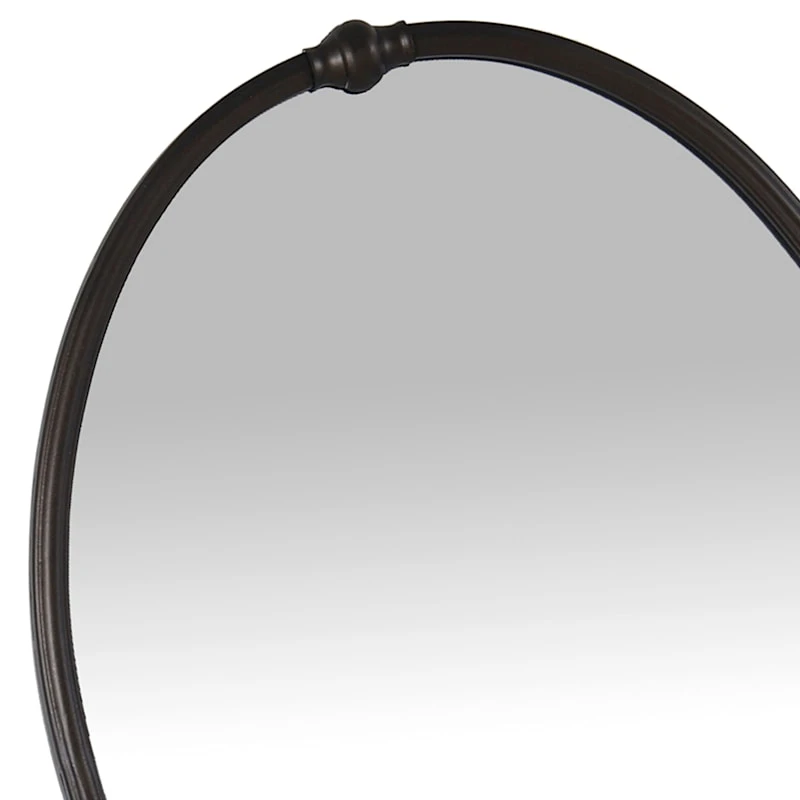 Honeybloom Black Oval Metal Wall Mirror, 20x28 2 Honeybloom Black Oval Metal Wall Mirror, 20x28 - Image 2