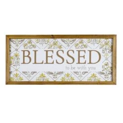 Honeybloom Blessed Wall Sign, 24x11