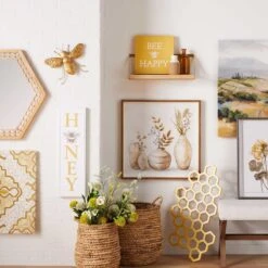 Honeybloom Framed Floral Wall Art, 25" -Luxeframe Shop honeybloom framed floral wall art 25 3