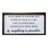 Honeybloom Framed Have Hope Canvas Wall Sign, 25x13 -Luxeframe Shop honeybloom framed have hope canvas wall sign 25x13 1