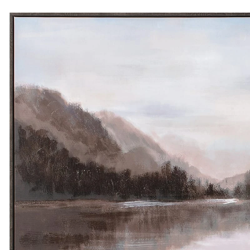 Honeybloom Framed Lake Landscape Canvas Wall Art, 48x36 2 Honeybloom Framed Lake Landscape Canvas Wall Art, 48x36 - Image 2