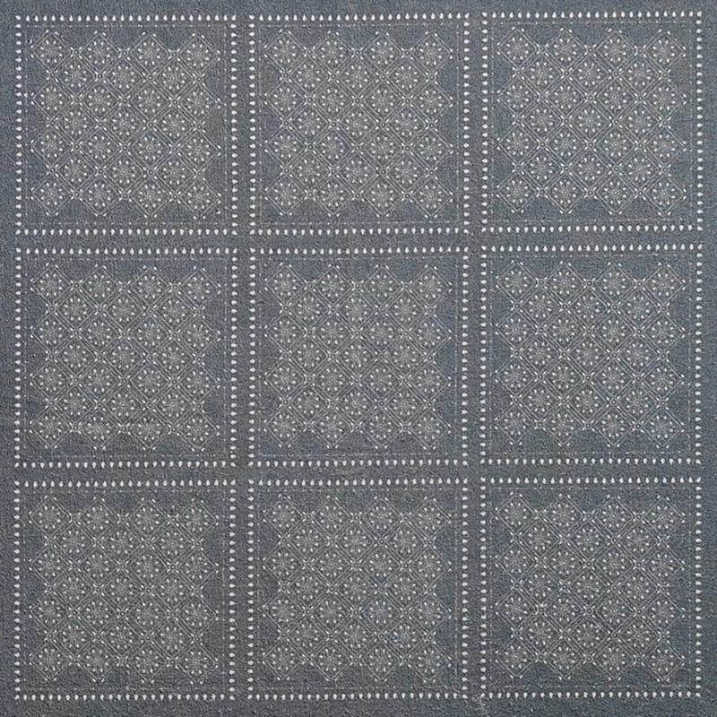 Honeybloom Glass Framed Blue & White Abstract Tile Print Wall Art, 27" 2 Honeybloom Glass Framed Blue & White Abstract Tile Print Wall Art, 27" - Image 2