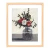 Honeybloom Glass Framed Raised Floral Print Wall Art, 19x23