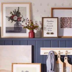 Honeybloom Glass Framed Raised Floral Print Wall Art, 19x23 -Luxeframe Shop honeybloom glass framed raised floral print wall art 19x23 3