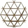 Honeybloom Hexagon-Shaped Wooden Wall Shelf, 32"