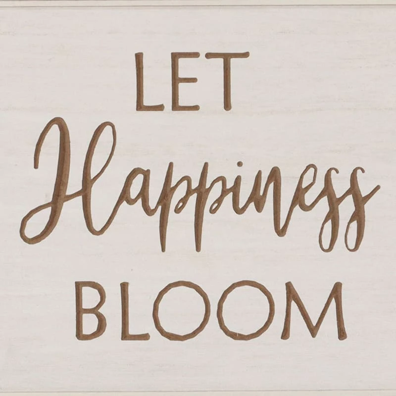 Honeybloom Let Happiness Bloom Wall Sign, 12x16 2 Honeybloom Let Happiness Bloom Wall Sign, 12x16 - Image 2