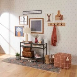 Honeybloom Navy Floral Framed Wall Art, 20x21 -Luxeframe Shop honeybloom navy floral framed wall art 20x21 3