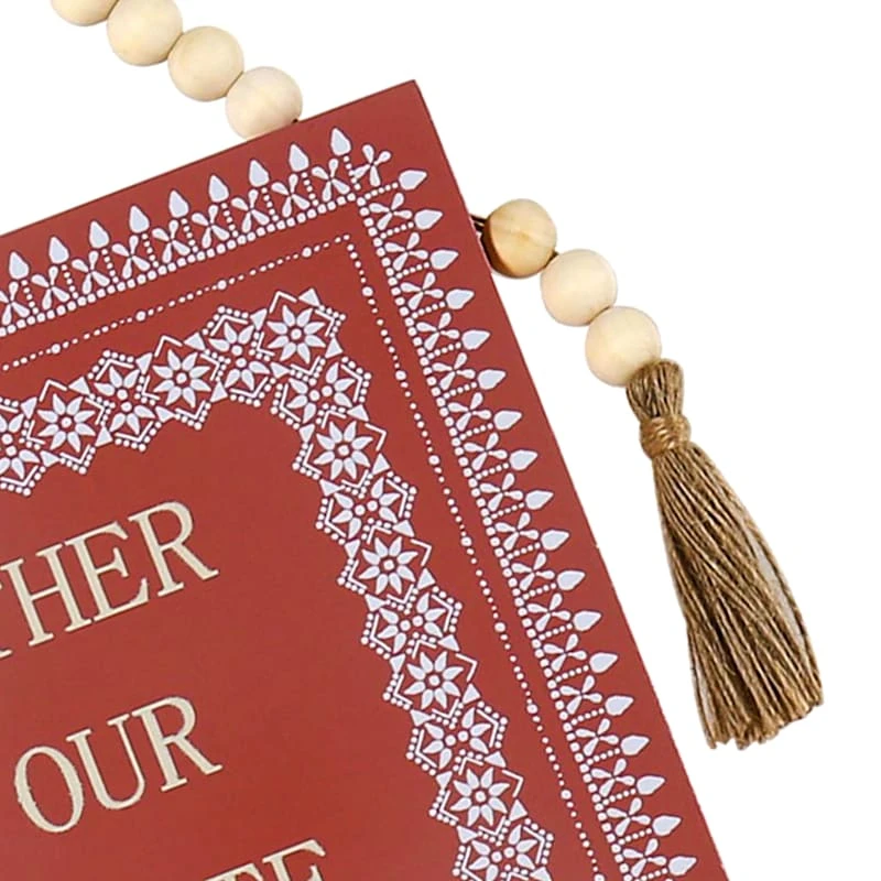 Honeybloom Pink Beaded Wall Art, 10" 2 Honeybloom Pink Beaded Wall Art, 10" - Image 2