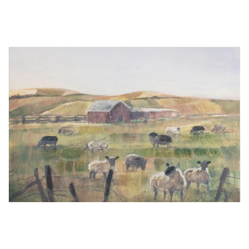 Honeybloom Sheep Canvas Wall Art, 36x24 1 Honeybloom Sheep Canvas Wall Art, 36x24