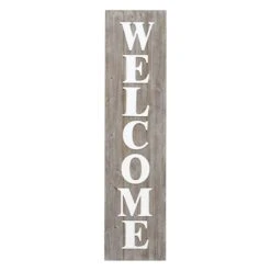 Honeybloom Welcome Wooden Wall Sign, 12x48