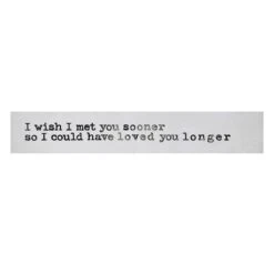 I Wish I Met You Sooner Sentiment Canvas Wall Art, 36x6