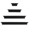 Kate 4-Piece Black Wooden Wall Ledge Set