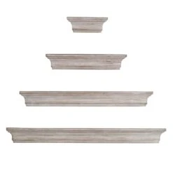 Kate 4-Piece Light Grey Wooden Ledge Set