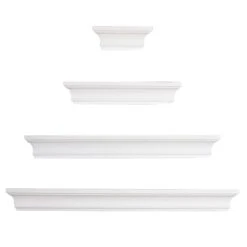 Kate 4-Piece White Wooden Ledge Set