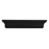 Kate Black Wooden Crown Wall Ledge, 12"