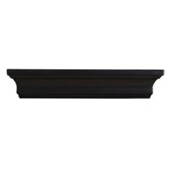 Kate Black Wooden Crown Wall Ledge, 12"