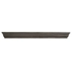 Kate Dark Grey Wooden Crown Wall Ledge, 24"