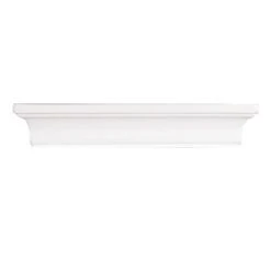 Kate White Wooden Crown Wall Ledge, 12"