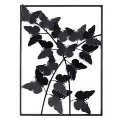 Laila Ali Black Butterflies Wall Decor, 24x32