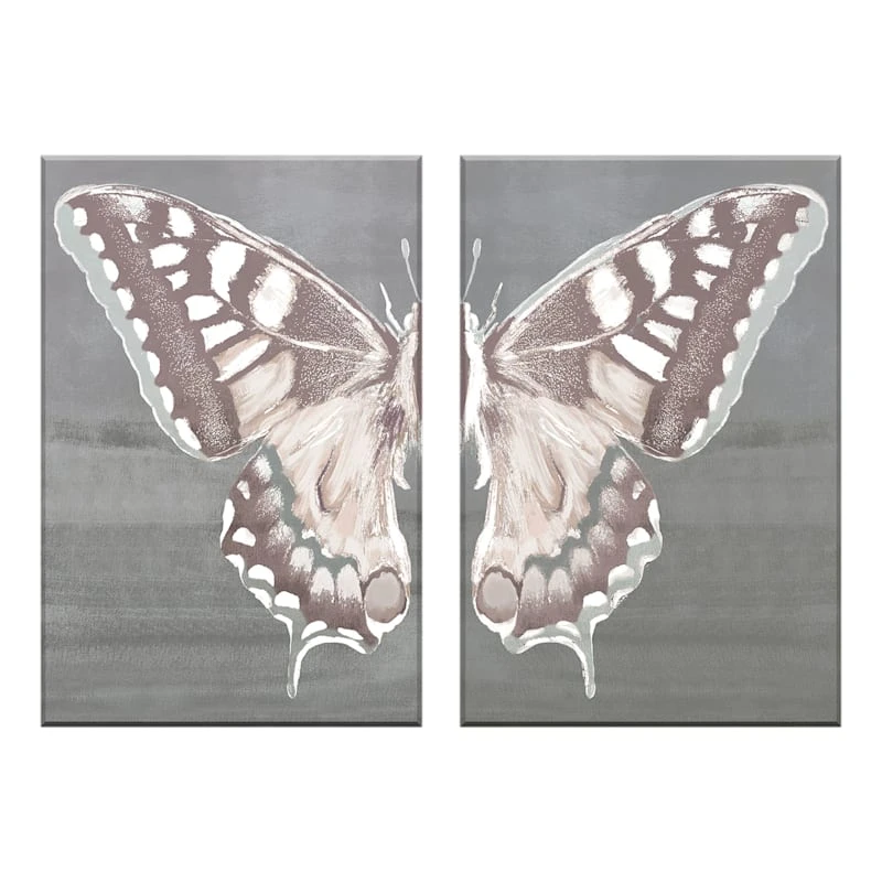 Laila Ali Butterfly 2-Piece Set Canvas Wall Art, 30x45 1 Laila Ali Butterfly 2-Piece Set Canvas Wall Art, 30x45
