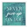 Laila Ali Framed Never Give Up On You Canvas Wall Art, 16" -Luxeframe Shop laila ali framed never give up on you canvas wall art 16