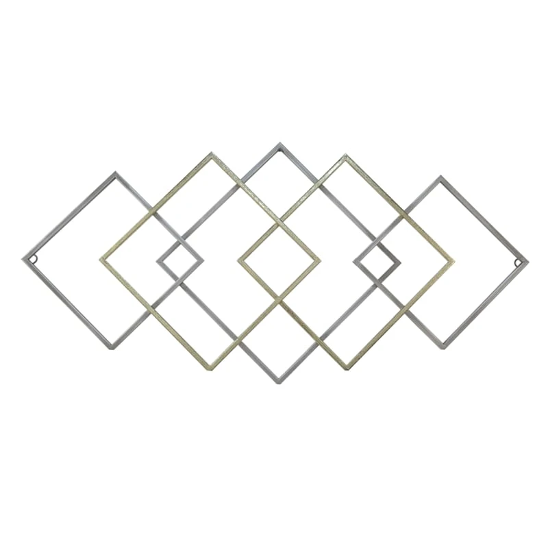Laila Ali Gold & Silver Geo Wall Decor, 32x16 1 Laila Ali Gold & Silver Geo Wall Decor, 32x16
