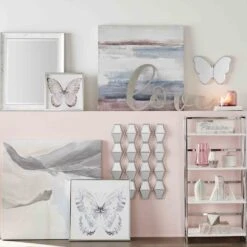 Laila Ali Marbled Silver Framed Wall Mirror, 22x28 -Luxeframe Shop laila ali marbled silver framed wall mirror 22x28 2