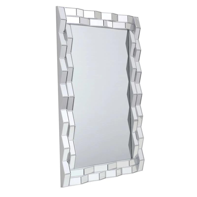 Laila Ali Ornate Silver Wall Mirror, 24x36 2 Laila Ali Ornate Silver Wall Mirror, 24x36 - Image 2