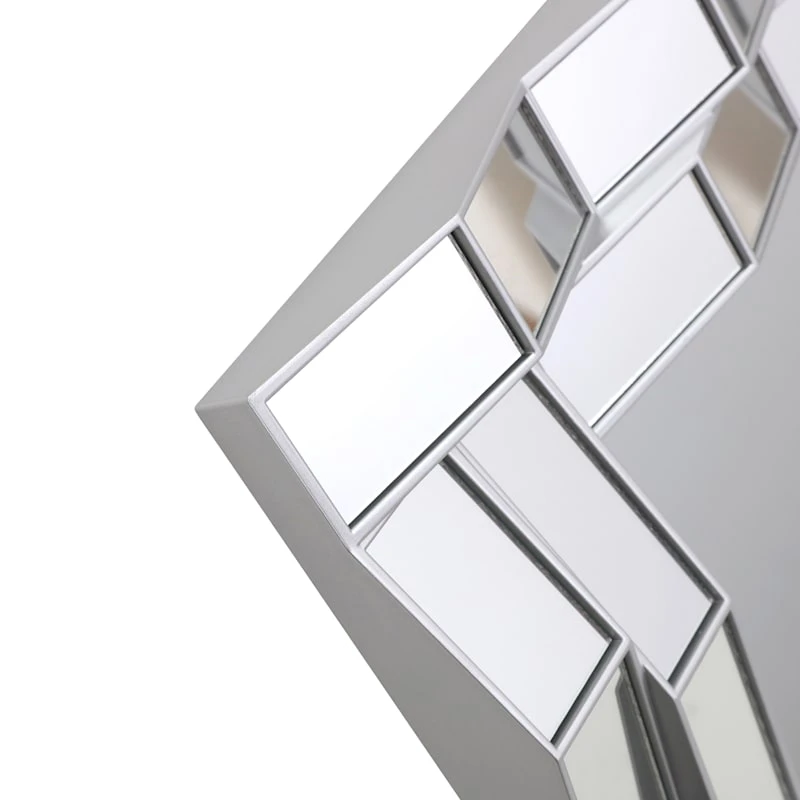 Laila Ali Ornate Silver Wall Mirror, 24x36 3 Laila Ali Ornate Silver Wall Mirror, 24x36 - Image 3