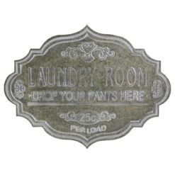 Laundry Room Decorative Metal Sign, 24x18