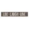 Live, Laugh, Love Textured Wood Wall Sign, 6x36