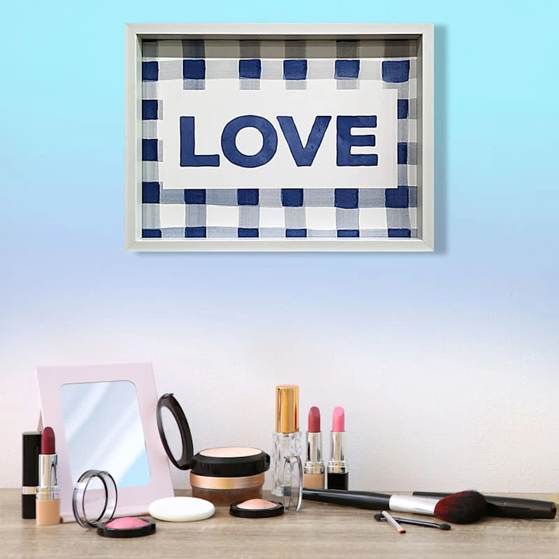 Love Gingham Print Wall Sign,16x12 2 Love Gingham Print Wall Sign,16x12 - Image 2